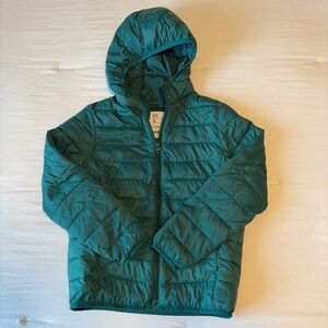 GAP Kid’s Teal Hooded Puffer Jacket